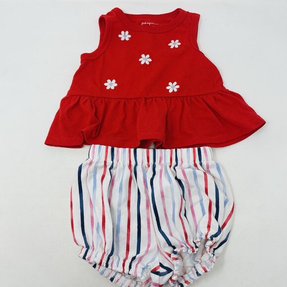 First Impressions Baby Girls 12 Months 5 Piece Shorts Tees and Tank Top Set 275 - Picture 4 of 8